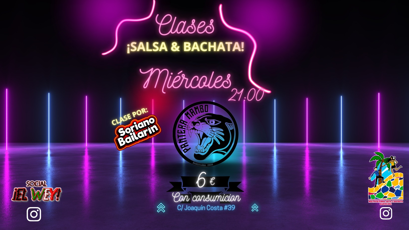 Clases de Salsa y Bachata en Pantera Mambo - Miércoles